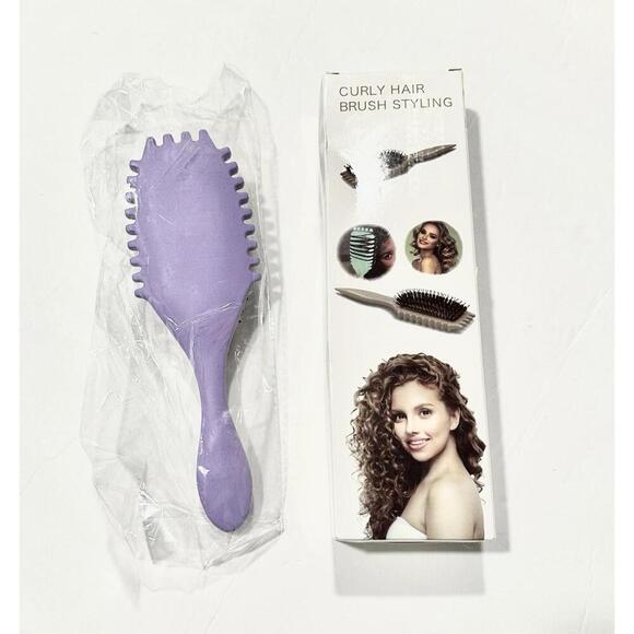 Purple Styling Brush for Curly Hair, High Elastic Anti-Static Material - Picture 3 of 6
